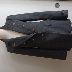'S Solezia cashmere & wool blend gray blazer/ size Small